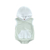 Striped Hooded Pocket Romper - Bubba Kids Light Green/White / 3M