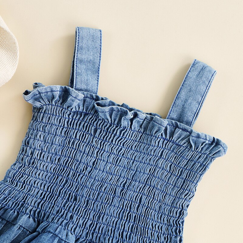 Lovely Baby Summer Denim Casual Romper