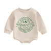 Christmas Long Sleeve Rompers - Bubba Kids Beige with Green / 3M