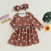 Floral A-Line Dress With Headwear - Bubba Kids