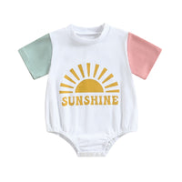 Sunshine Romper - Bubba Kids White/Sage Green/Pink / 3M