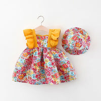 Summer Princess Dress Set + Sunhat - Bubba Kids Multi Color / 6 to 12M
