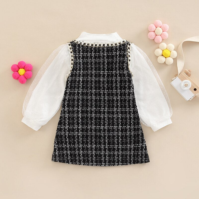 Long Sleeve Tweed Dress