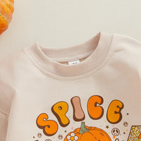 Spice Girl Long Sleeve Pumpkin Romper - Bubba Kids