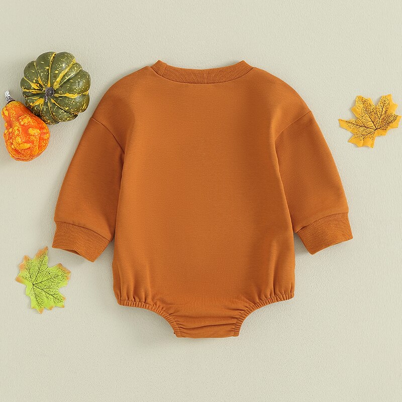 Hello Pumpkin Sweatshirt Romper - Bubba Kids