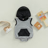 Striped Hooded Pocket Romper - Bubba Kids