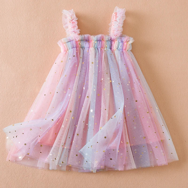 Sleeveless Princess Shimmery Frill Dress
