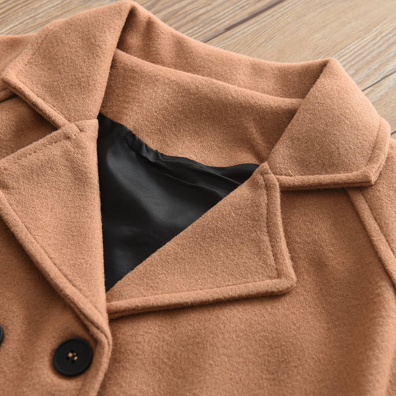 Double Breasted Wool Winter Coat