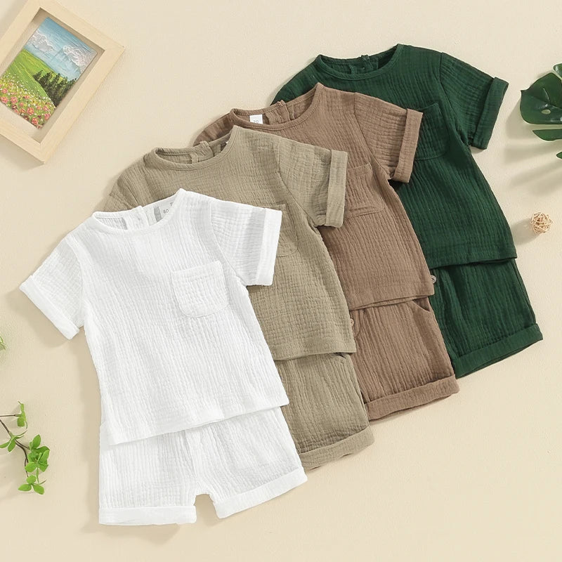 Baby fashion boys short sets