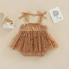 Sleeveless Lace Crochet Tie-up Tulle Dress - Bubba Kids