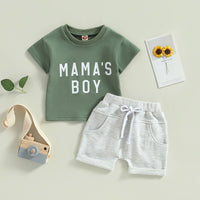 Mama's Boy Shorts Set - Bubba Kids
