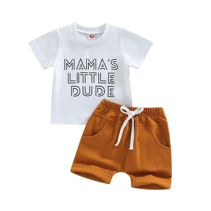 Summer Short Sleeve Set - Bubba Kids Mama's Little Dude / 6M