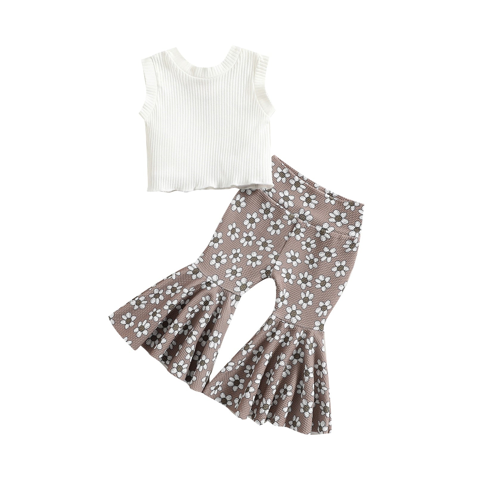 Floral Flare Summer Set - Bubba Kids White/Light Brown / 6M