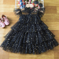 Short Sleeve Ruffle Sleeves Shimmer Dress