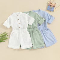 Baby Boys Linen Button-Down Set