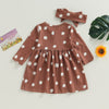 Floral A-Line Dress With Headwear - Bubba Kids