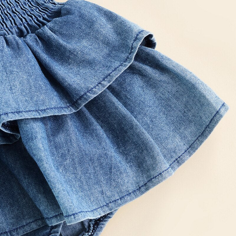 Lovely Baby Summer Denim Casual Romper