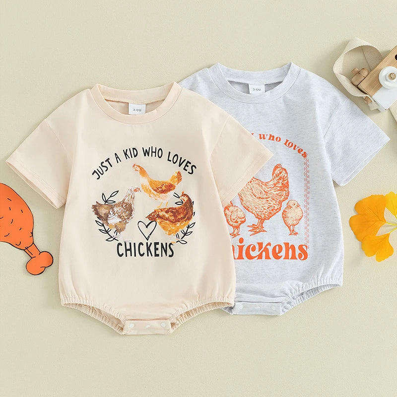 Baby girl chicken romper best sale