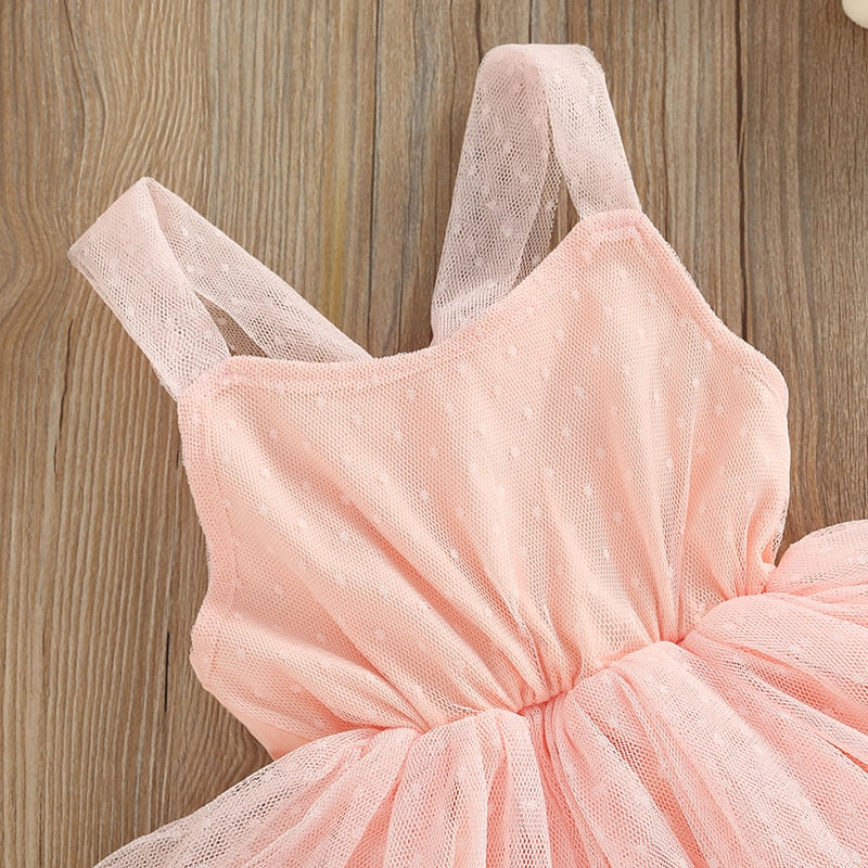 Sleeveless Lace Tulle Dress - Bubba Kids
