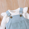 Adorable Overall Dress Set with Bow - Bubba Kids