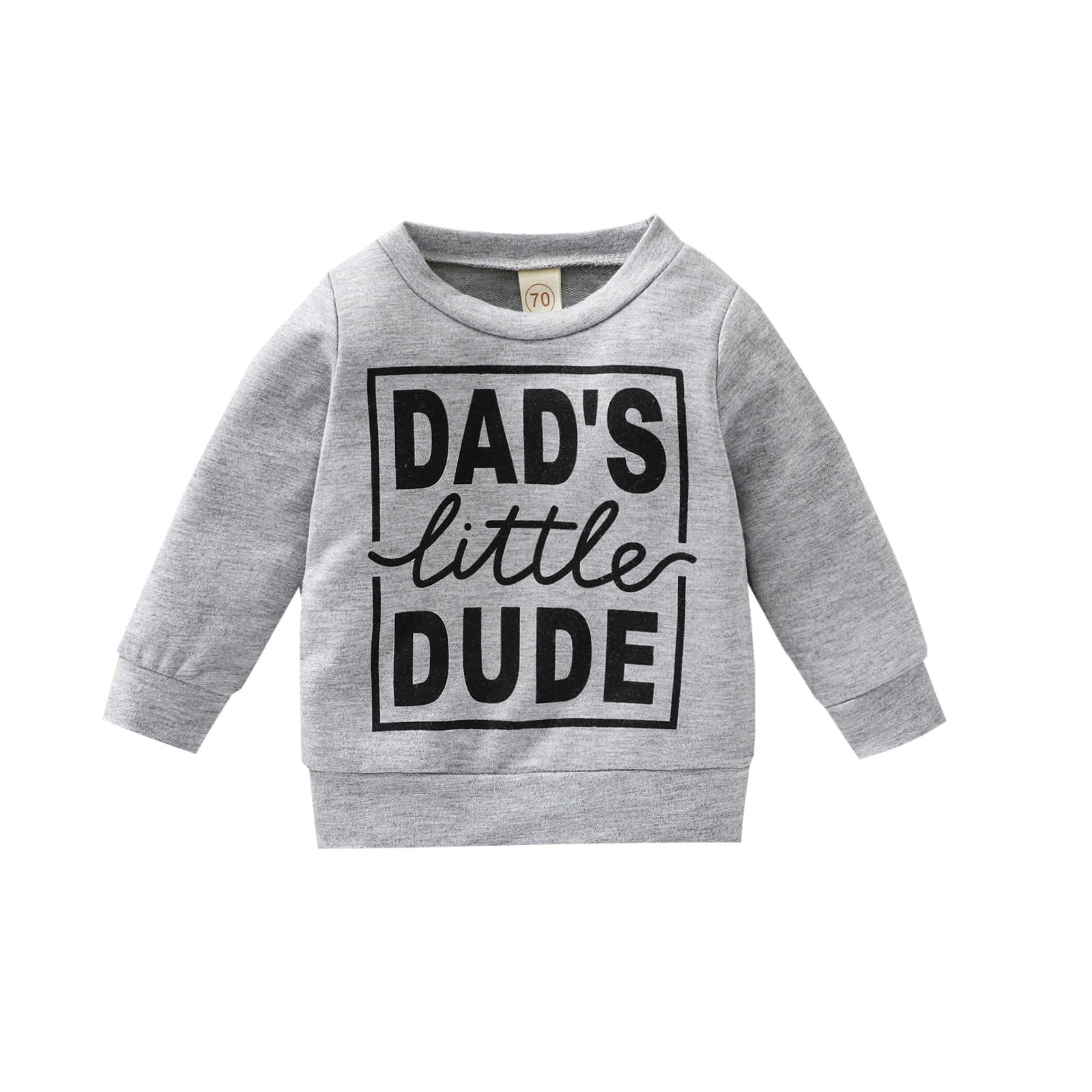 Dad's Little Dude Top - Bubba Kids grey / 3M