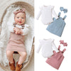 Adorable Overall Dress Set with Bow - Bubba Kids