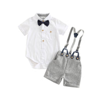 Ferris Bowtie Suspender Set - Bubba Kids white / 3T