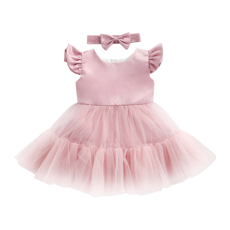 Ariel Dress with Headband - Bubba Kids pink / 3T