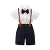 Boys Bowtie Suspender Shorts Set - Bubba Kids 2T