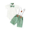 Marrakesh Bowtie Suspender Set - Bubba Kids green / 3T