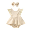 Pastel Romper with Headband - Bubba Kids beige / 3M